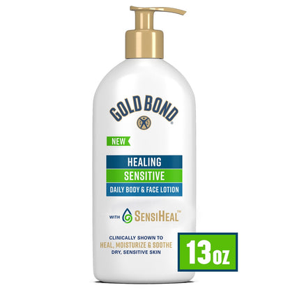 Gold Bond Healing Sensitive Daily Body Face Lotion for Women Men 13 oz