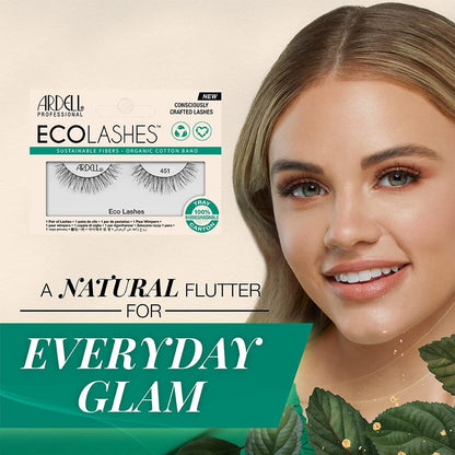 Ardell Eco Lashes 451, Lightweight Natural Look, 1 Pair False Eyelashes