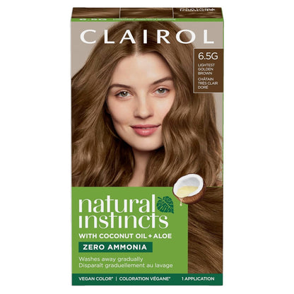 Clairol Natural Instincts Demi-Permanent Hair Dye, 6.5G Lightest Golden Brown