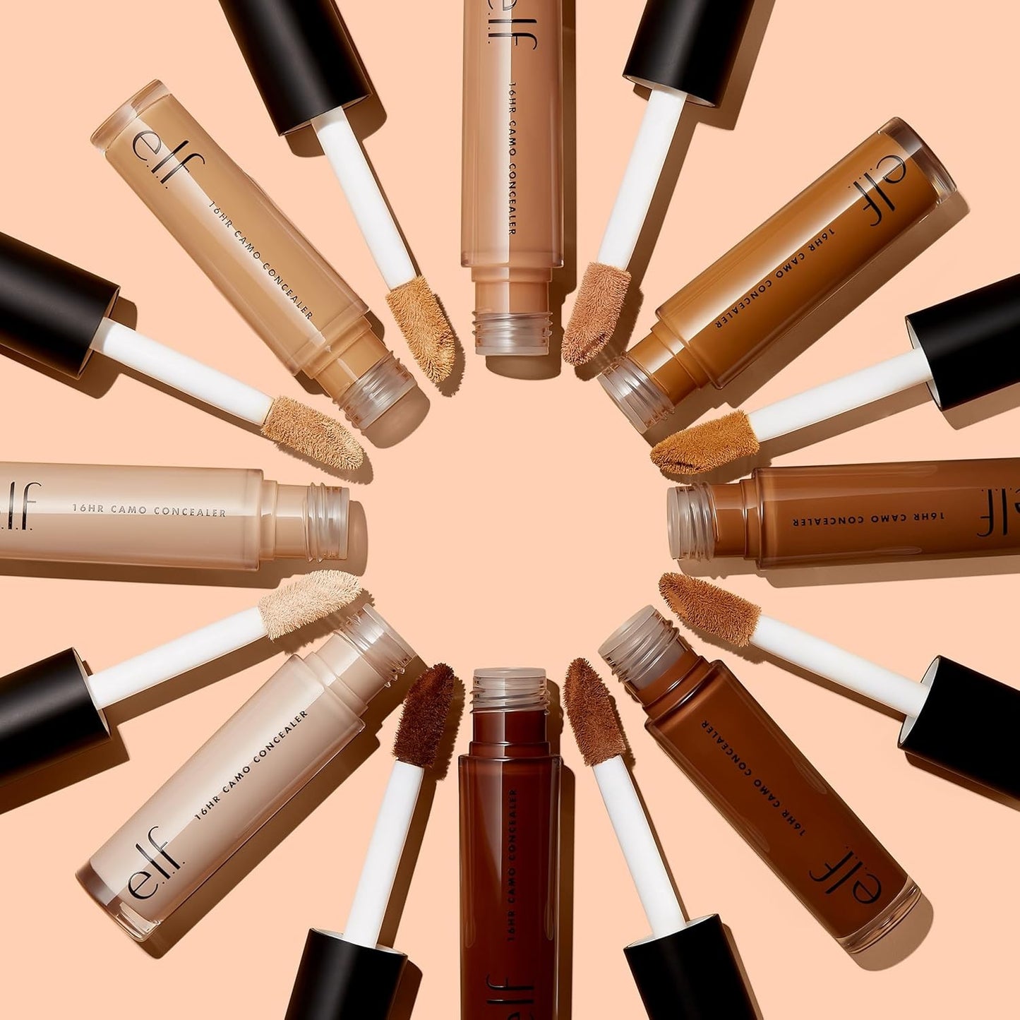 e.l.f. 16HR Camo Concealer, Full Coverage, Matte Finish Under-Eye, Medium Sand