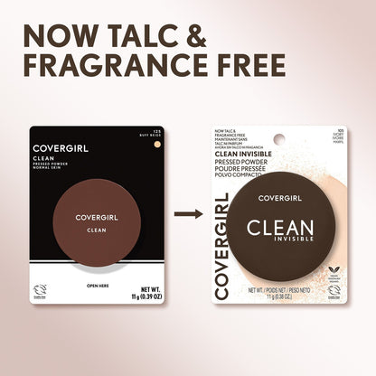 COVERGIRL Clean Invisible Pressed Powder, 133 Light Beige, 0.38 oz