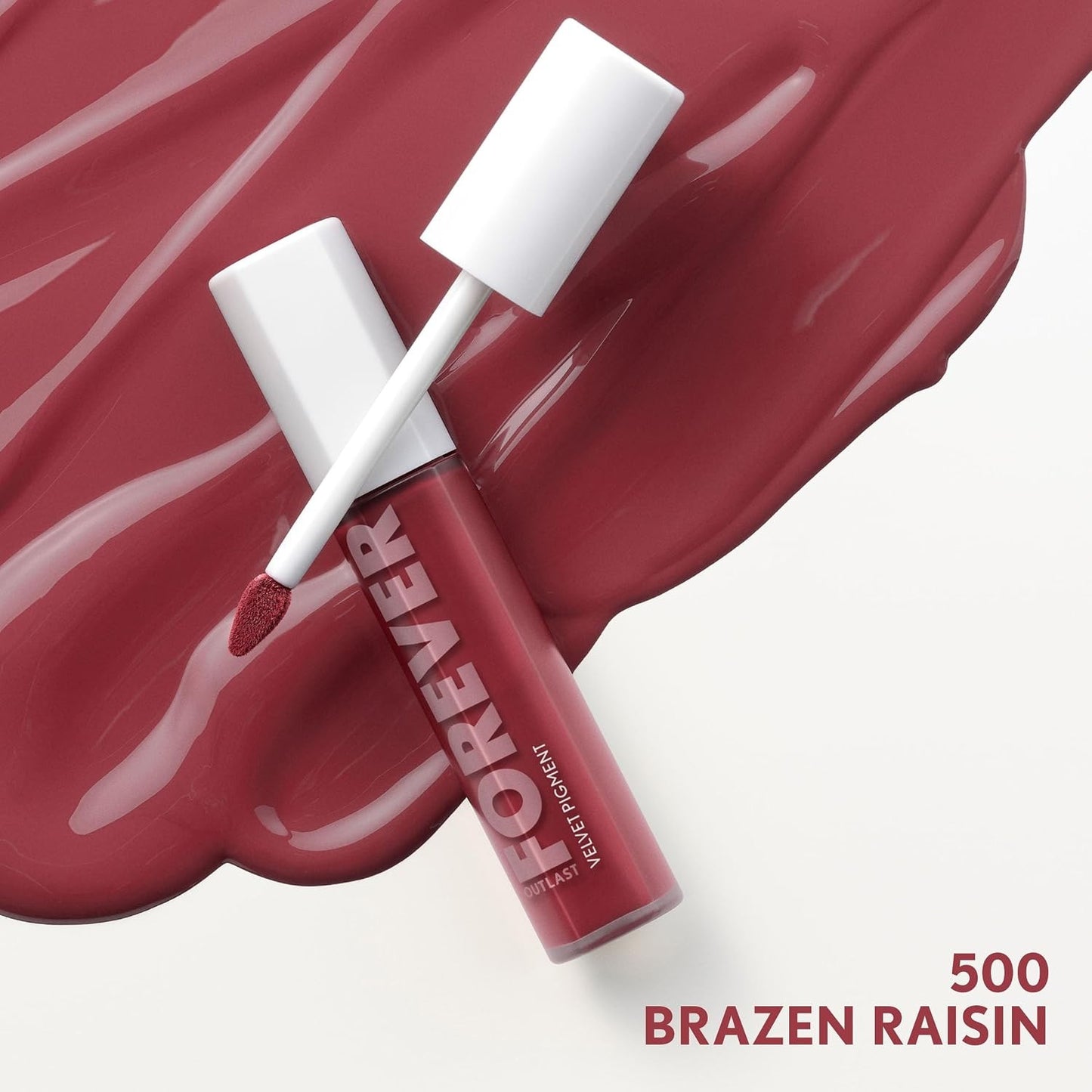 CoverGirl Outlast Forever Velvet Pigment 500 Brazen Raisin Matte Lipstick Vegan Formula Easy to Use Glides on Effortlessly Long Lasting Perfect Color 0 30oz