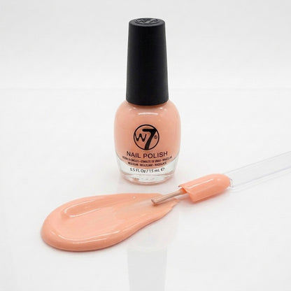 W7 Classic Nail Polish French Blush NP157A Nude Pink Peach Glossy 15ml 0.5oz
