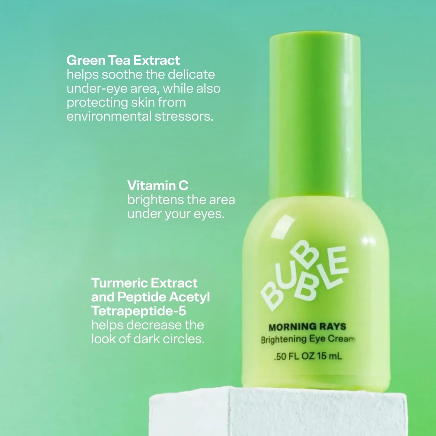 Bubble Skincare Morning Rays Brightening Eye Cream - Vitamin C Under Eye 15ml