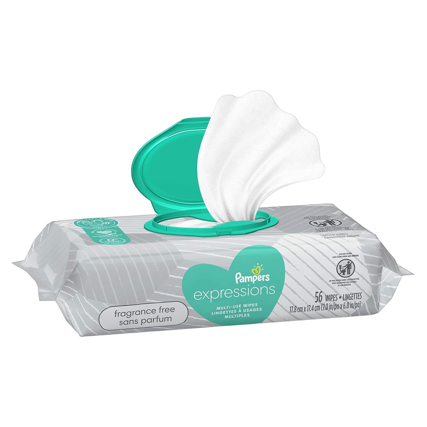 Pampers Multi-Use Wet Wipes 1X Pop-Top Hypoallergenic and Dermatologist 56 wipes