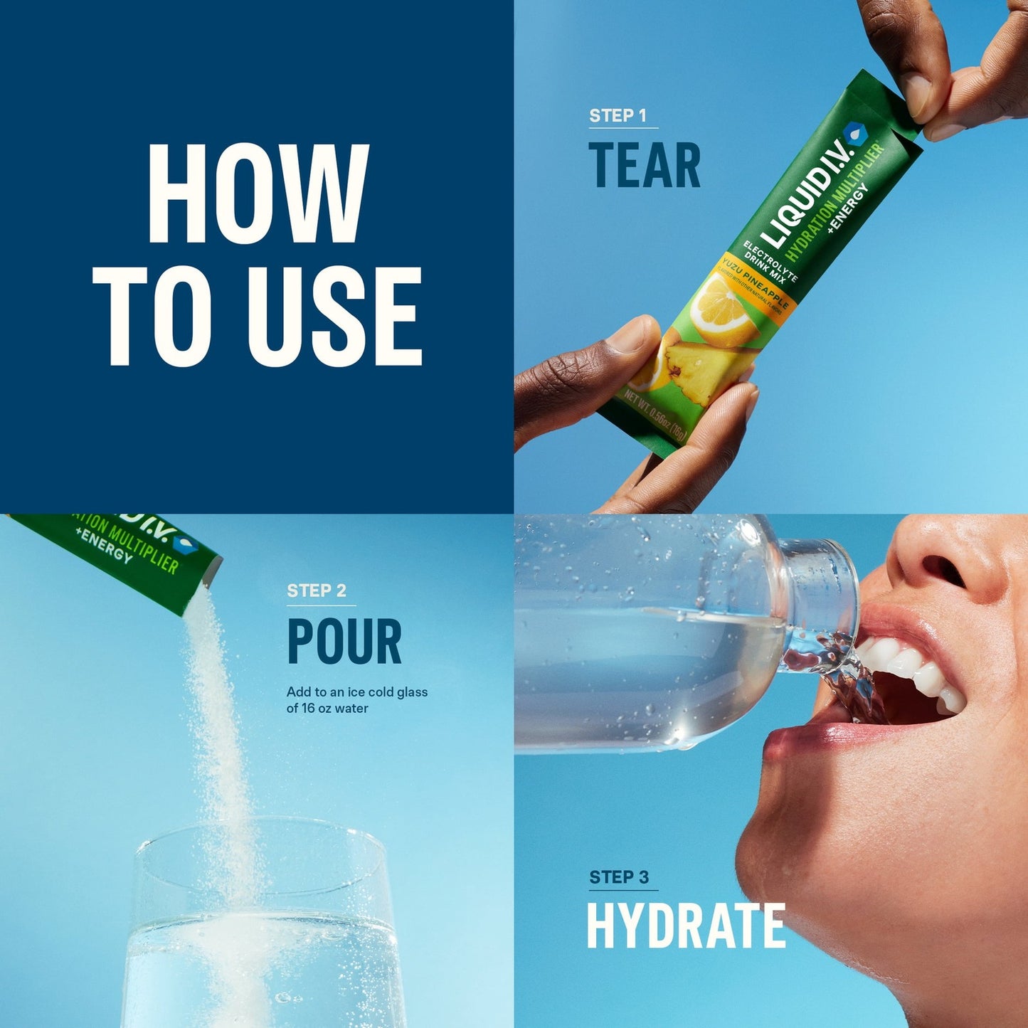 Liquid I.V.® Strawberry Kiwi Sugar-Free Hydration Multiplier® 4 Pack 24 Sticks