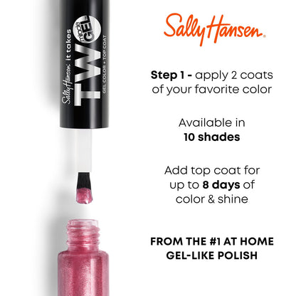 Sally Hansen Miracle Gel Nail Polish, It Takes Two, 990 Onyx-pected.