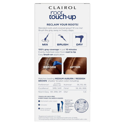Clairol Root Touch-Up by Nice'n Easy Permanent Hair Dye, 5R Medium Auburn 2 Pack