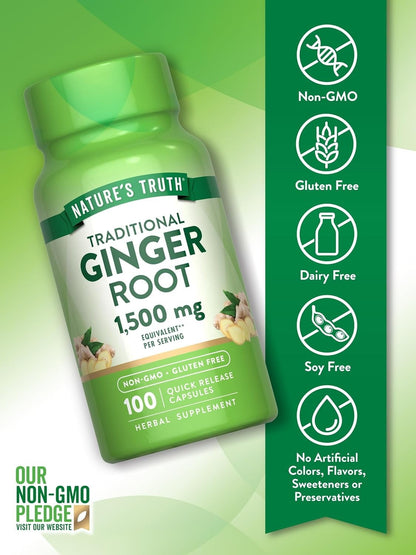 Nature s Truth Ginger Root Capsules 100 Count from Ginger Root Extract