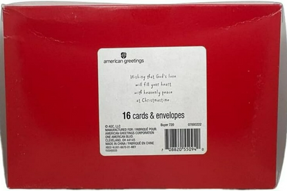 American Greetings Christmas Holiday Cards with Envelopes - 4 3/4" x 7 1/4" - (Angel - 16 Ct)