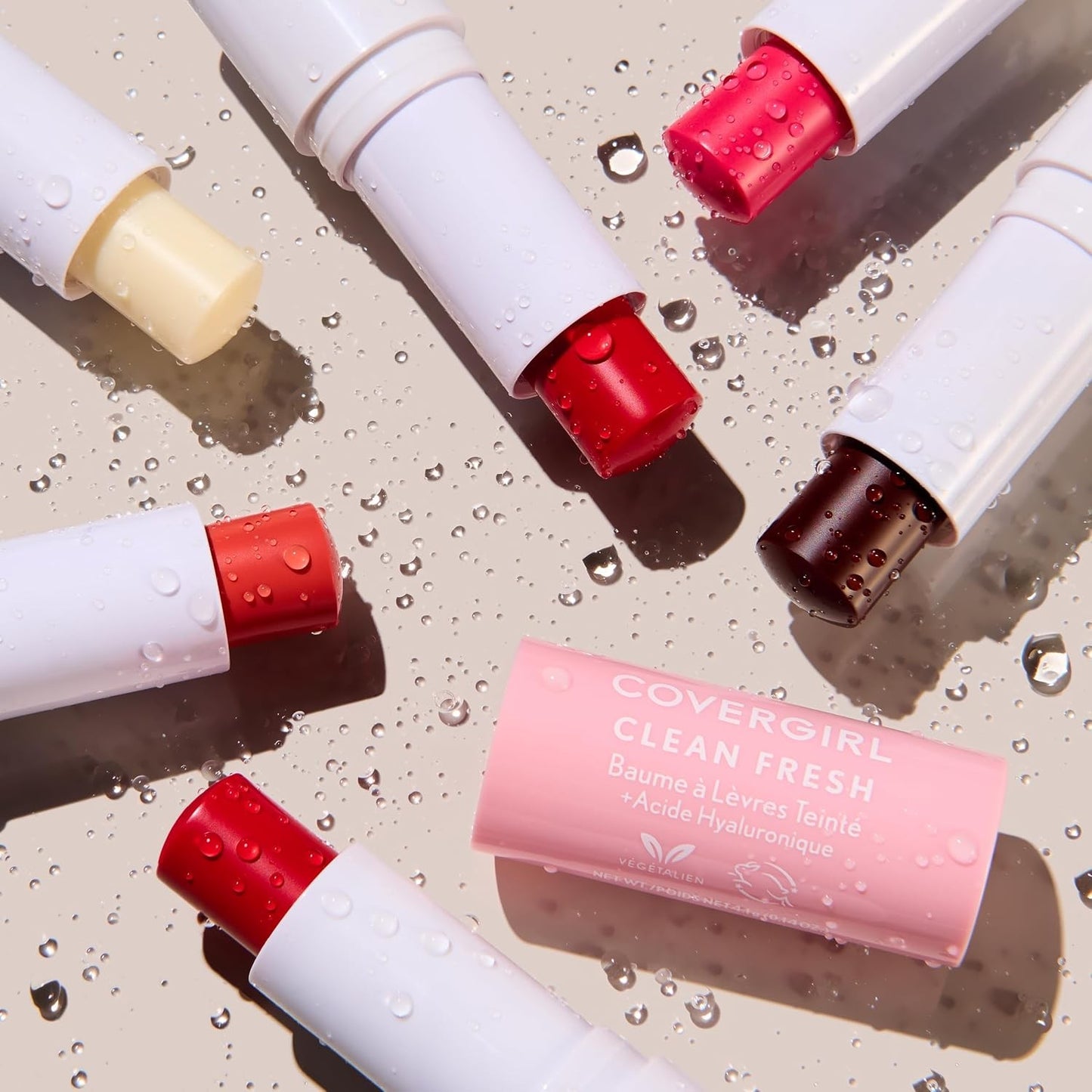 CoverGirl Clean Fresh Tinted Lip Balm, Vegan Formula, Made for Peach, 1 Count