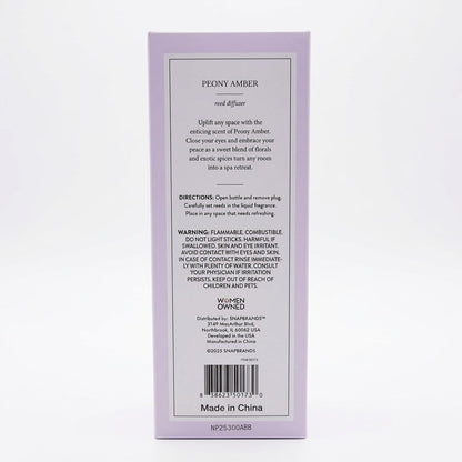 Everybeing Peony Amber Reed Diffuser Home Fragrance 3.4 fl oz 100ml 5 Reeds New
