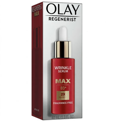 Olay Regenerist Wrinkle Serum MAX with B3+ 2X Peptides, 1.3 fl oz