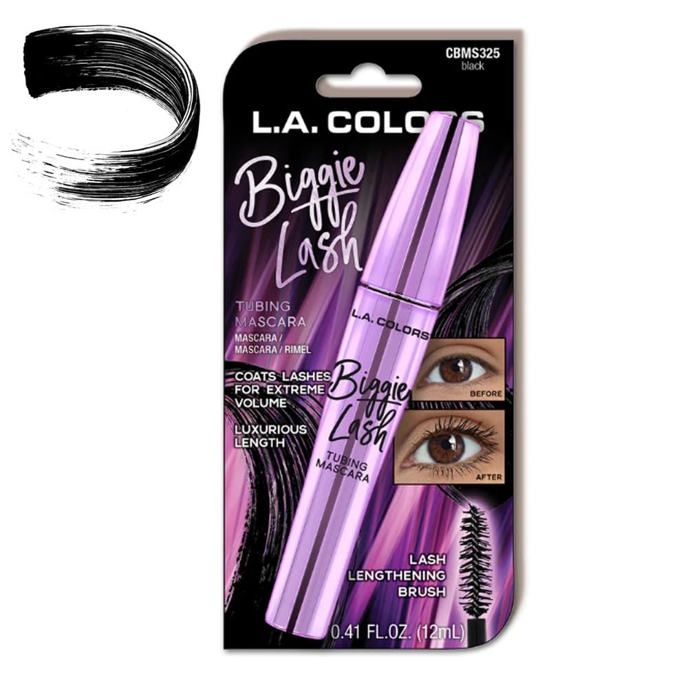 L.A. COLORS Biggie Lash Tubing Mascara, Black CBMS812