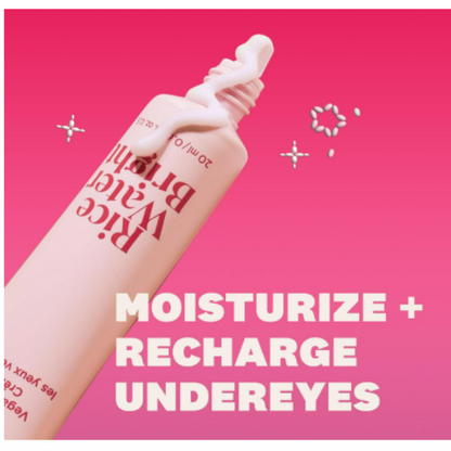 Face Shop Rice Water Bright Vegan Eye Cream Eye Cream for Dark Circles Dark Circles Under Eye Treatment Under Eye Brightener Hydrating Niacinamide Hyaluronic Acid Korean Skin Care