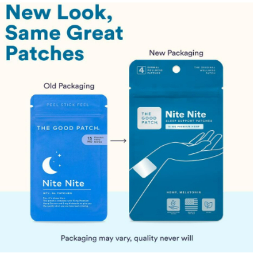 The Good Patch Nite Nite Sleep Patches 4 Count  3mg Melatonin