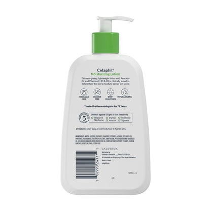 Cetaphil Moisturizing Lotion for Normal to Dry Skin, Hydrating Fragrance Free, 8 fl oz
