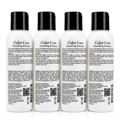 4 Pack Keratin Complex Color Care Smoothing Shampoo 3 oz Each Travel Size Lot