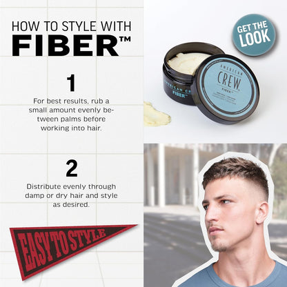 American Crew Fiber High Hold Low Shine Matte Hair Styling Wax 1.7 oz Travel Siz