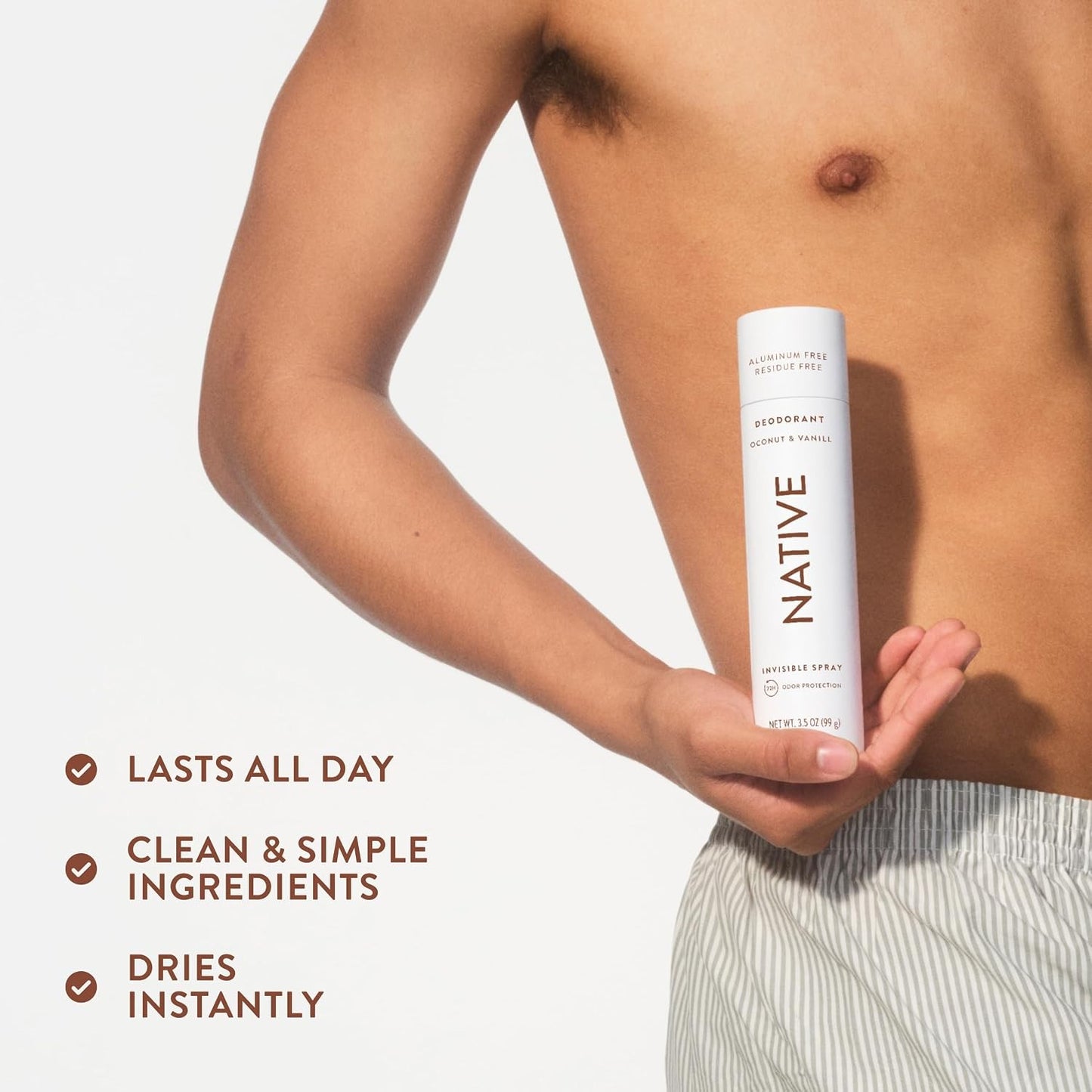 Native Deodorant & Body Spray, Coconut & Vanilla, Quick Drying, 3.5 oz
