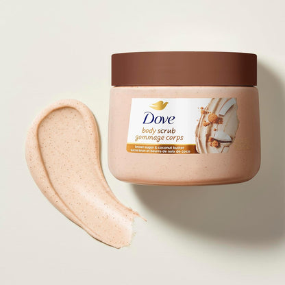 2 Pack Dove Exfoliating Body Polish Brown Sugar & Coconut Butter Scrub 15 oz