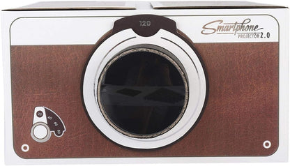 Vintage Smartphone Projector Cinema In A Box Cardboard Retro Brown DIY Theater