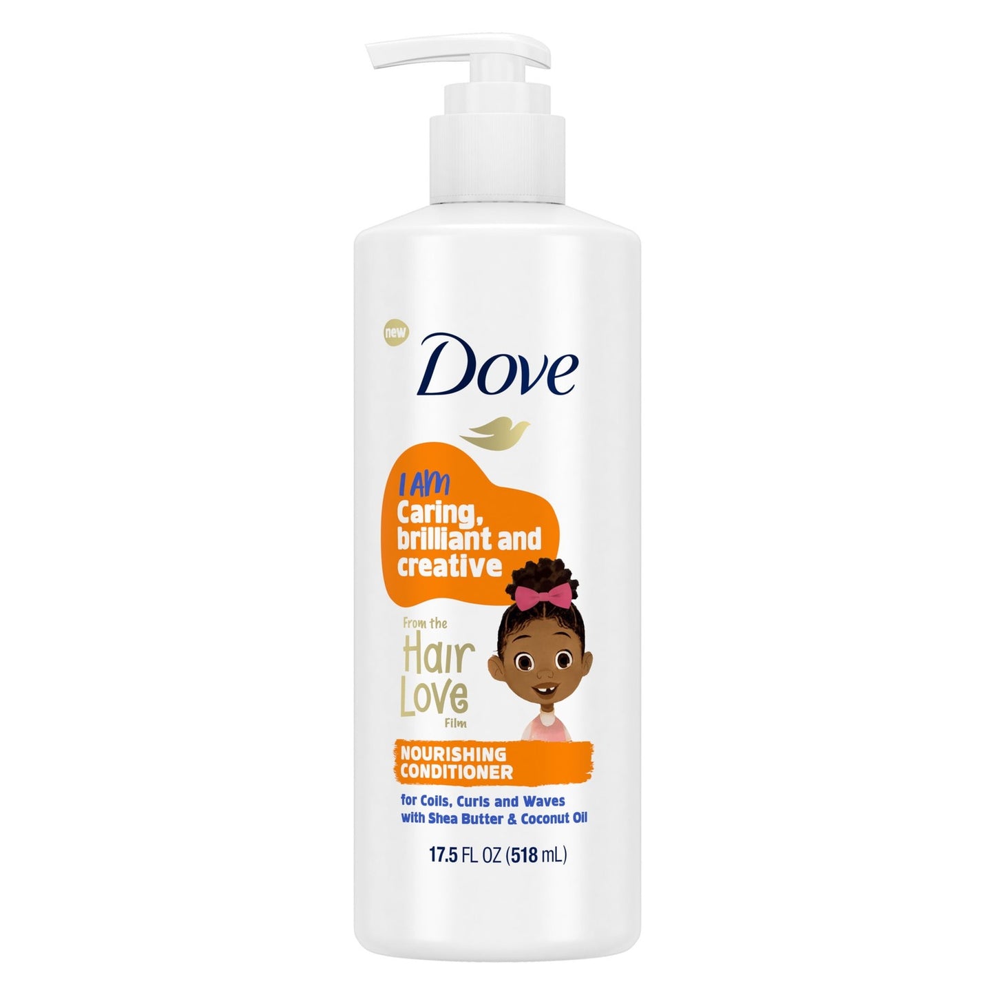 Dove Kids Care Conditioner for Coils, Curls and Waves Hair Love Kids, 17.5 Fl oz