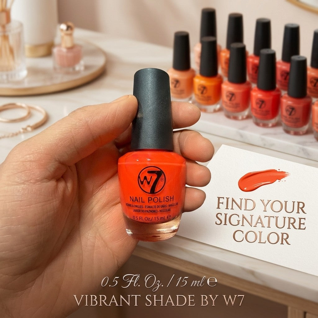 W7 Nail Polish 15ml NP015 Fluorescent Pink 2 Neon Glossy Varnish Manicure