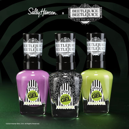 Sally Hansen Miracle Gel Beetlejuice 934 The Afterlife Black Nail Polish 0.5oz
