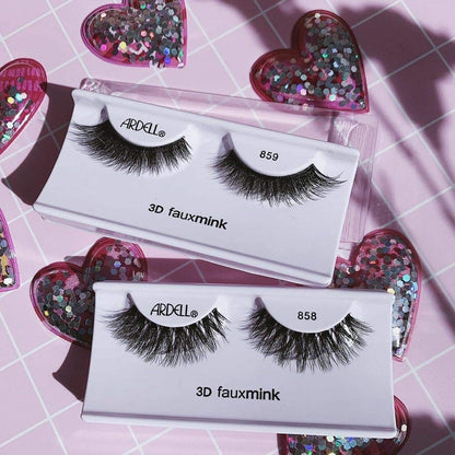 Ardell 3D Faux Mink False Eyelashes 858 Dramatic Volume Multipack 3 Pairs