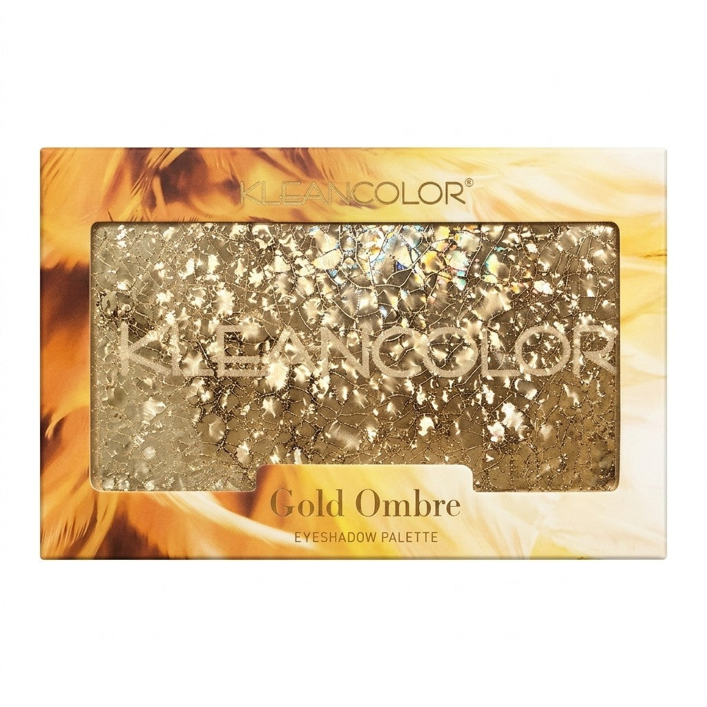 KleanColor Gold Ombre Eyeshadow Palette 12 Shades Bronze Taupe Gold Makeup