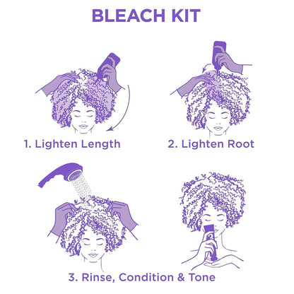 SoftSheen Carson Interbeauty Dark Lovely Uplift Bleaching Kit with Powder Developer Toner for Blonde Hair
