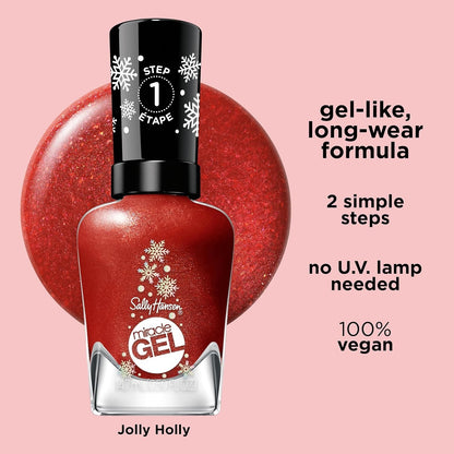Sally Hansen Miracle Gel Salon Quality Nail Polish Gel Like Formula Two Step System No UV Light Needed Long Lasting Opaque Glossy 534 Orchid ing Aside Orchid Pink Nail Color