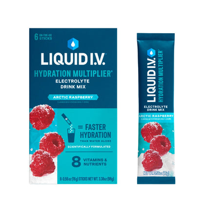 Liquid I.V. Hydration Multiplier Arctic Raspberry Electrolyte Drink Mix 4pk 24ct