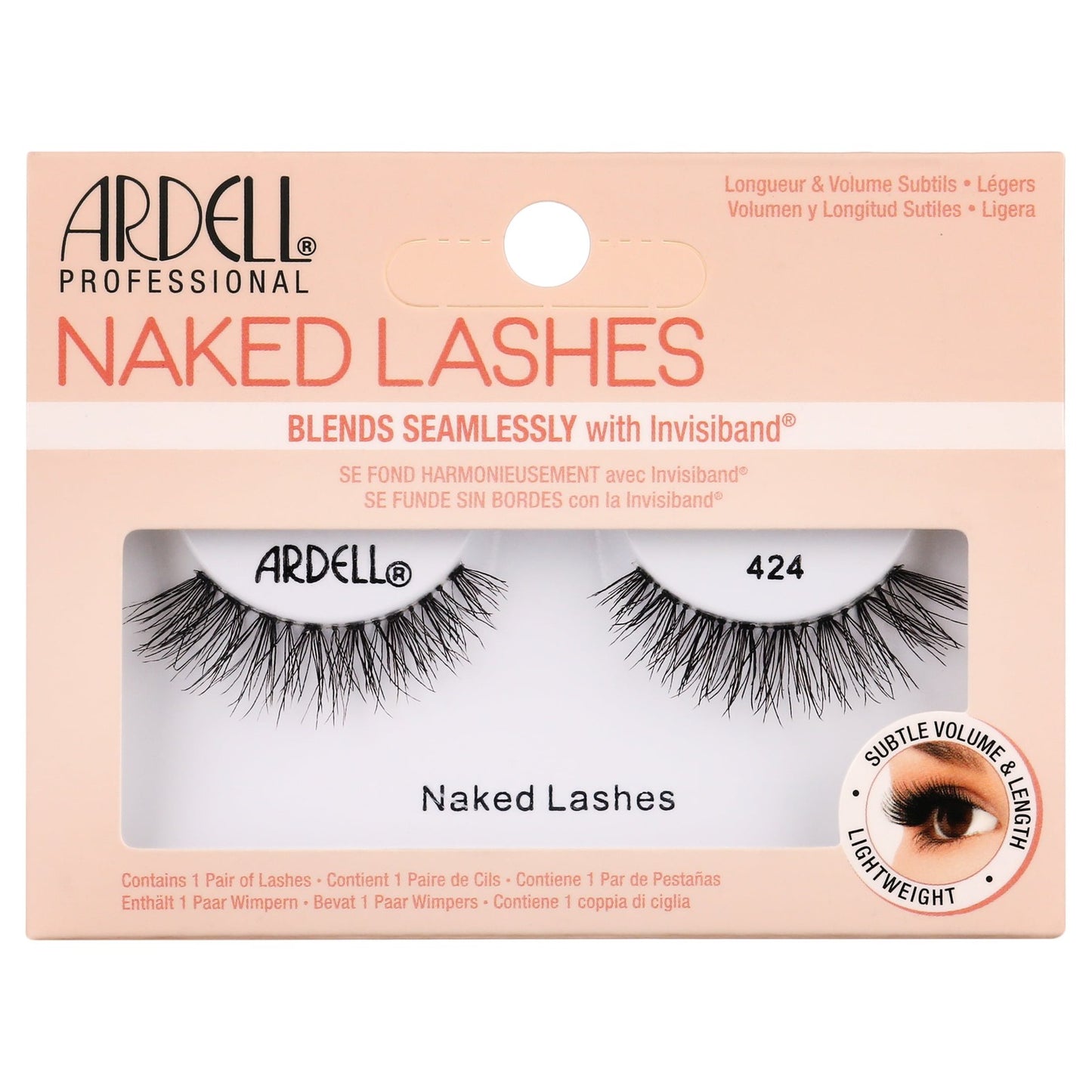 Ardell Naked False Lash 424, Black striplash