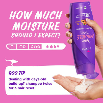 Aussie Total Miracle Shampoo for All Hair Types 12.1 fl oz