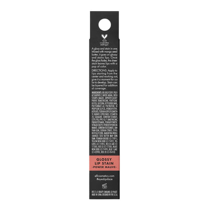 e l f Glossy Lip Stain Long Lasting Lightweight Lip Stain For Sheer Pop Of Color Subtle Gloss Finish Vegan Cruelty Free Power Mauves
