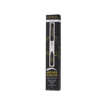Arches and Halos Water Resistant Firm Hold Eyebrow Gel - Clear Brow Gel for Lasting Definition - Non Flaking Weightless Formula - Vegan - 0.1 oz