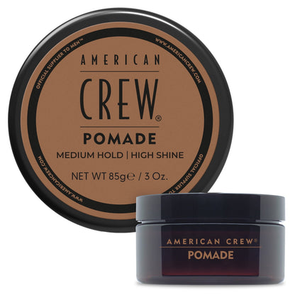 American Crew Men's Hair Pomade, Like Hair Gel with Medium Hold & High Shine 3oz