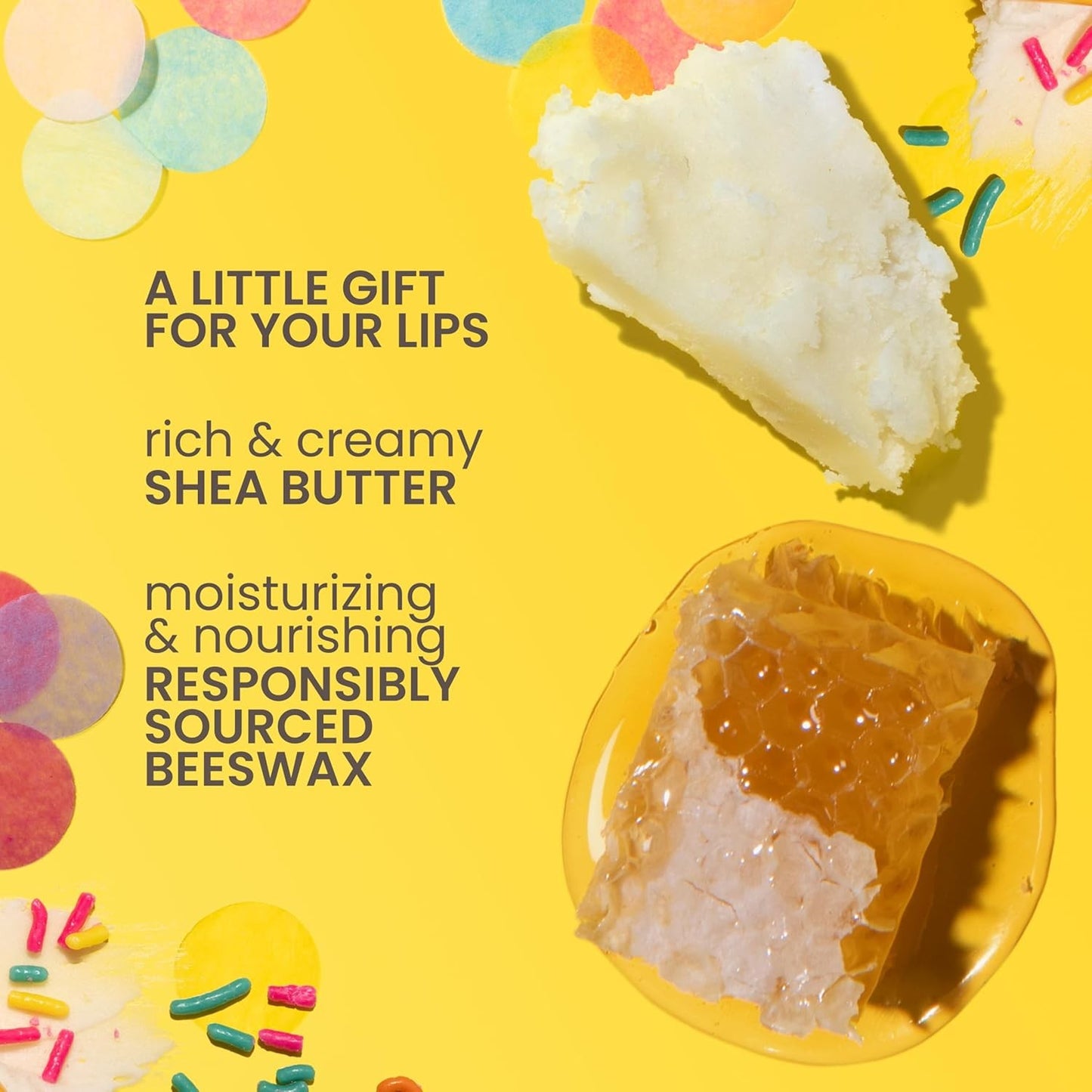 Burt's Bees Birthday Cake Lip Balm, Tint-Free, Natural Origin Lip Care, 1 Tube