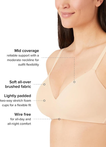 Wacoal womens How Perfect Wire Free T-Shirt Bra, SAND, 36DD