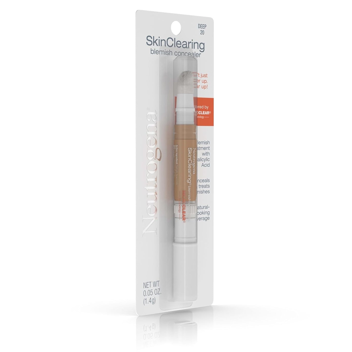Neutrogena SkinClearing Blemish Concealer Face Makeup, Deep 20, 0.05 Oz