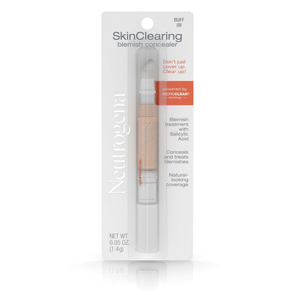 Neutrogena SkinClearing Blemish Concealer Face Makeup, Buff 09, .05 oz