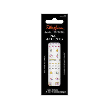 Sally Hansen Salon Effects Nail Accents | Easy to Use, No Commitment, Mix and Match Designs | Nail Art Decals for Polish or Bare Nails | Princess Cut | Heart Shaped and Jewel Designs