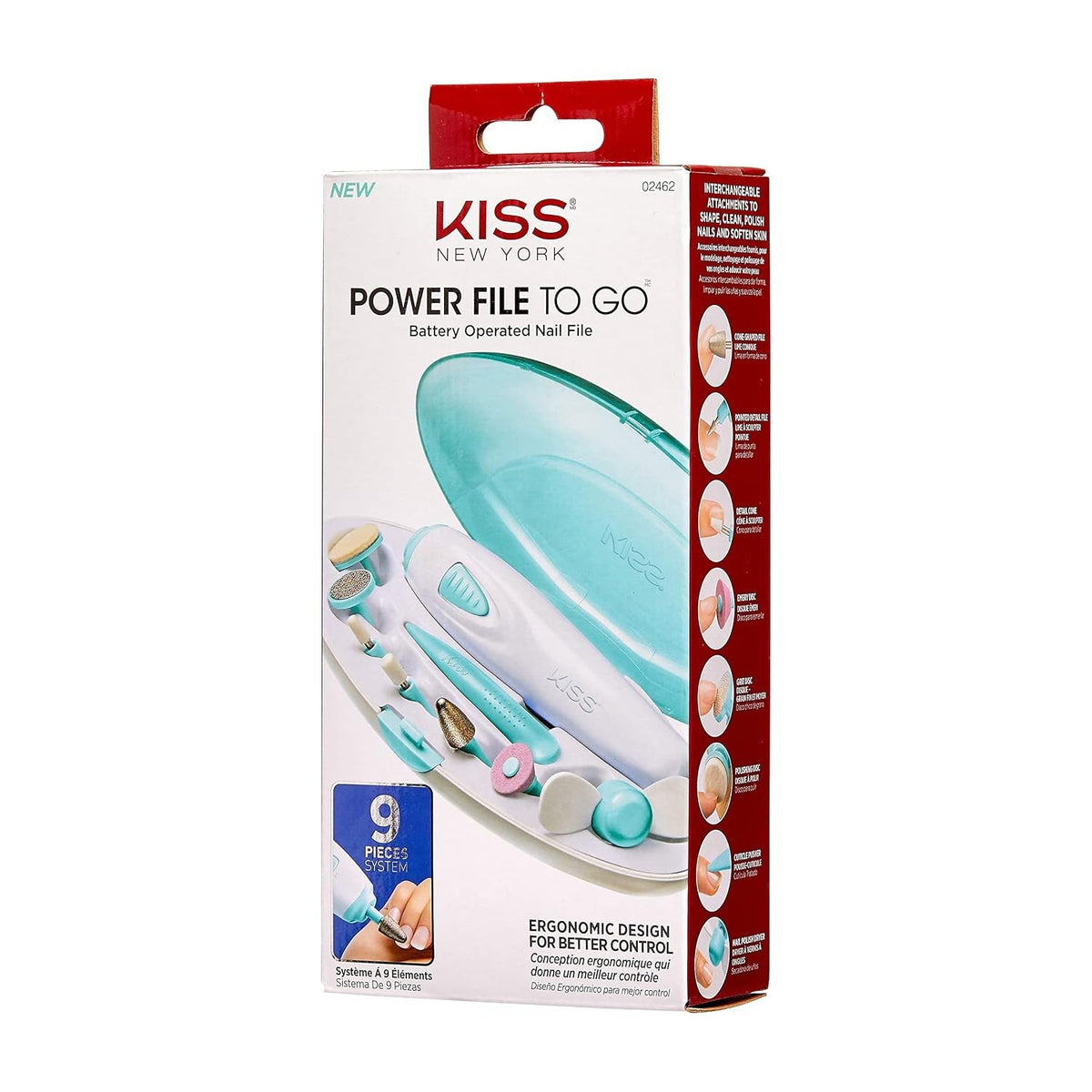 KISS Power File to Go Battery Powered Mani/Pedi Tool Professional Nail Care