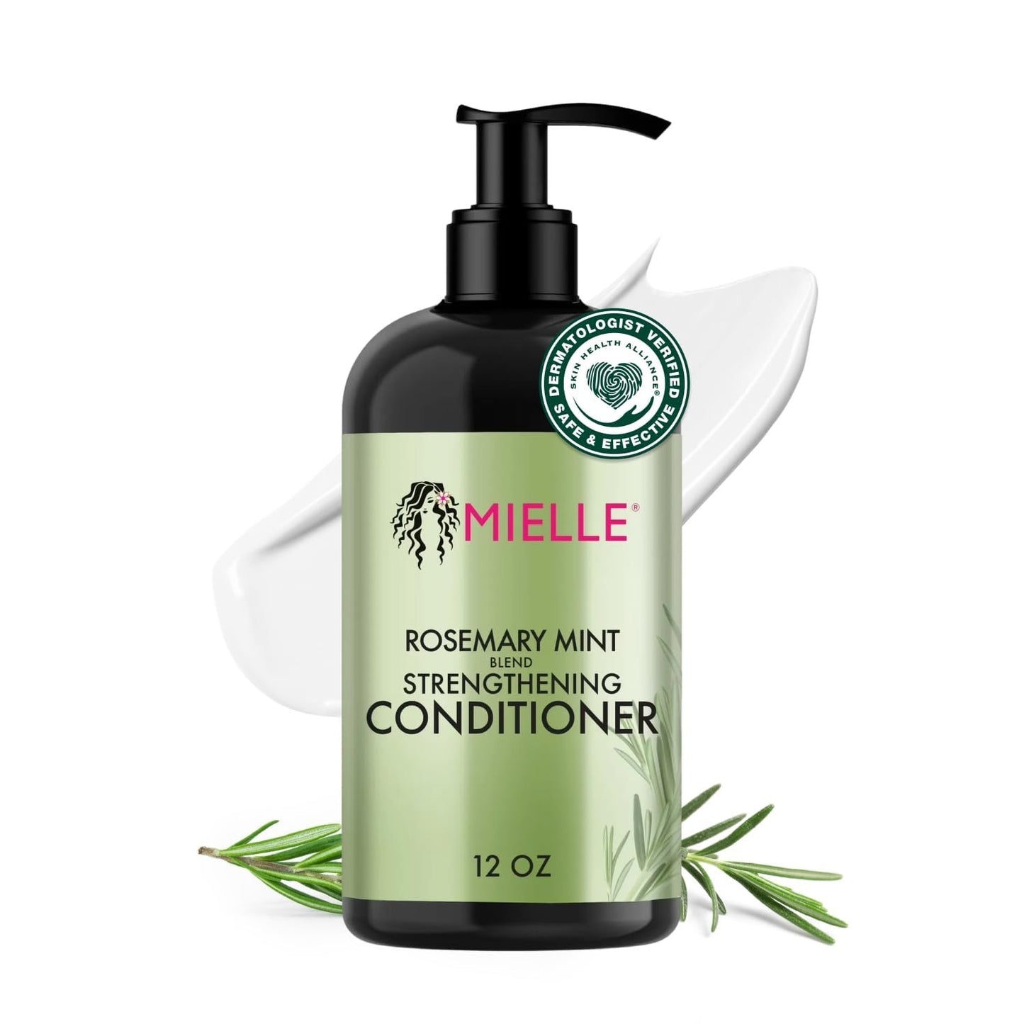 Mielle Organics Rosemary Mint Biotin Strengthening Conditioner, 12 oz Detangling