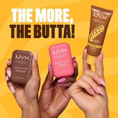 NYX PROFESSIONAL MAKEUP Buttermelt Glaze Soft Glow Skin Tint with SPF 30 Up To 12HR Wear 01 Whipped Butta
