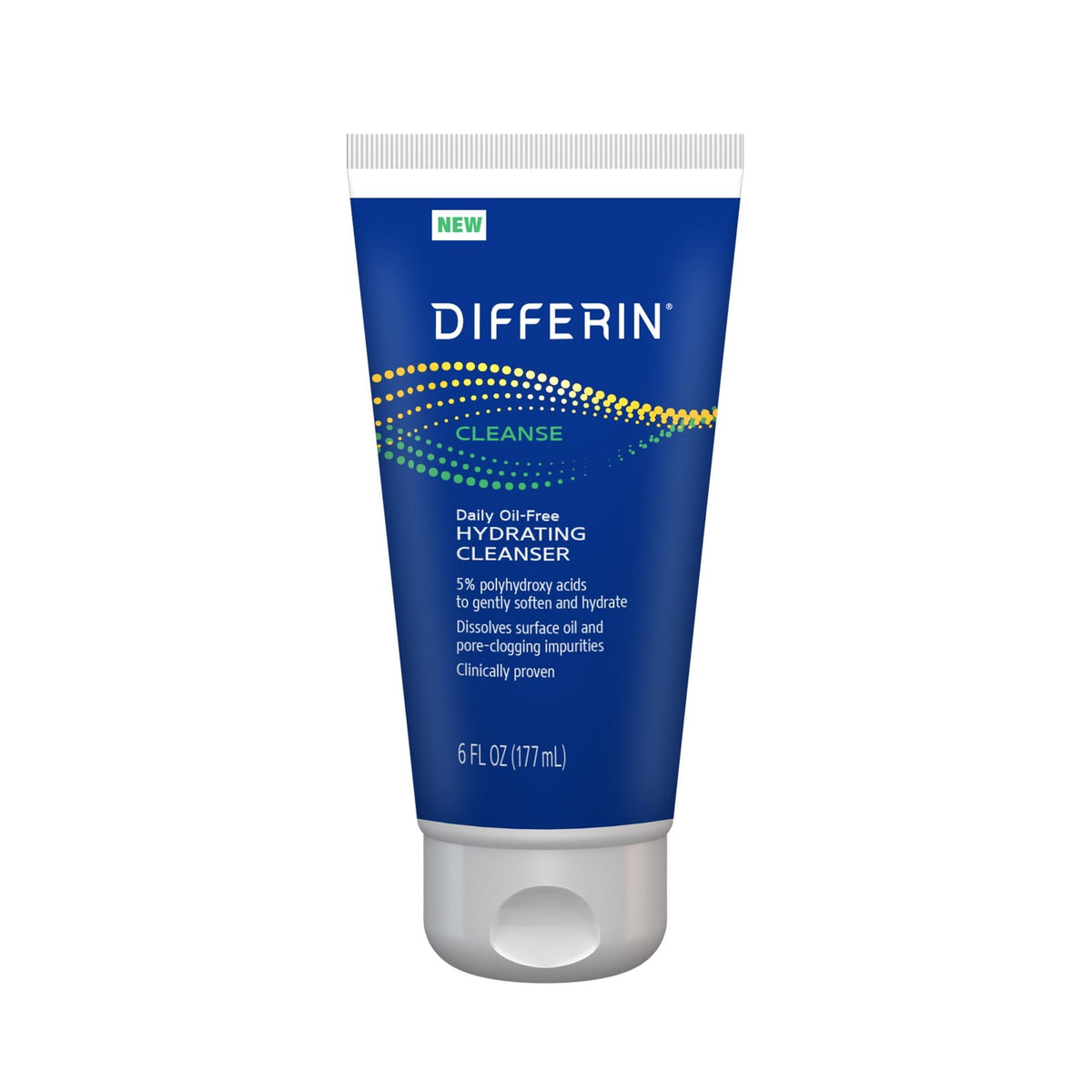 Differin Daily Oil Free Hydrating Cleanser Gentle Face Wash for Acne Prone Skin.