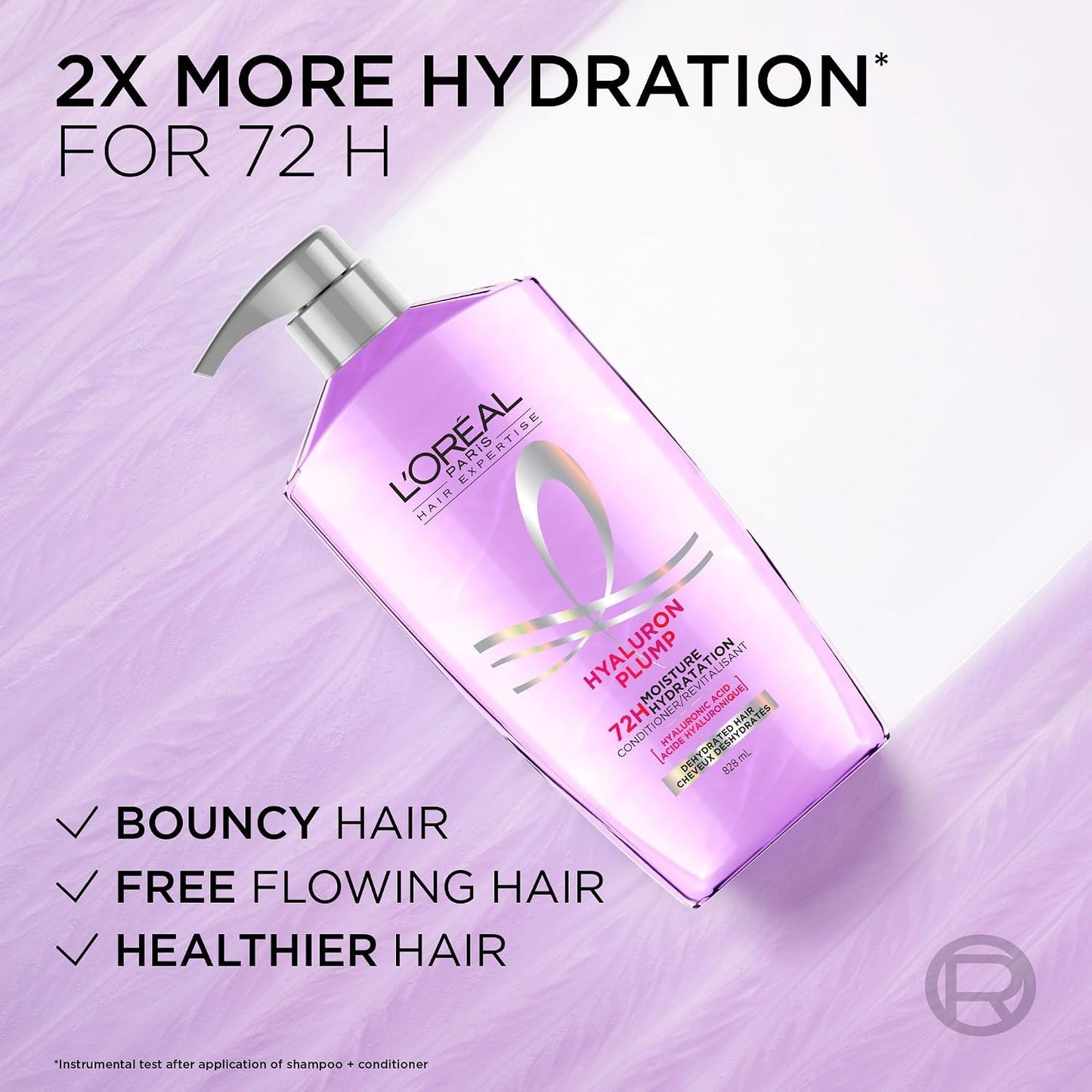 L'Oreal Paris Elvive Hyaluron Plump Hydrating Conditioner for Dehydrated 785 ml