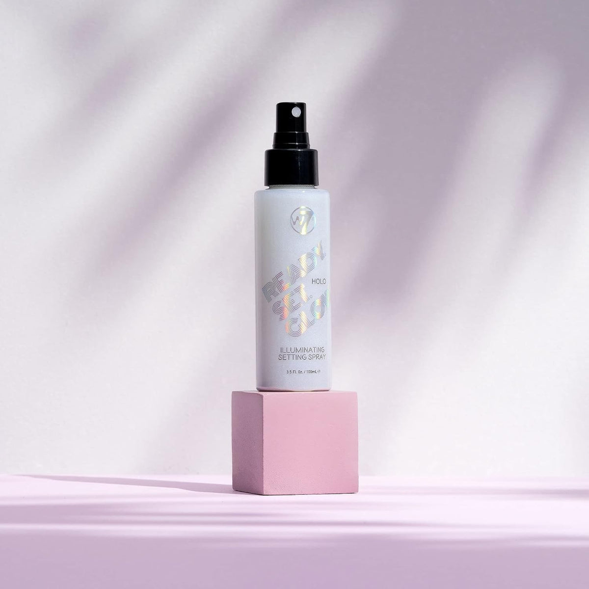 W7 Ready Set Glow Makeup Setting Spray - Shimmer Finish - Long-Lasting, HOLO